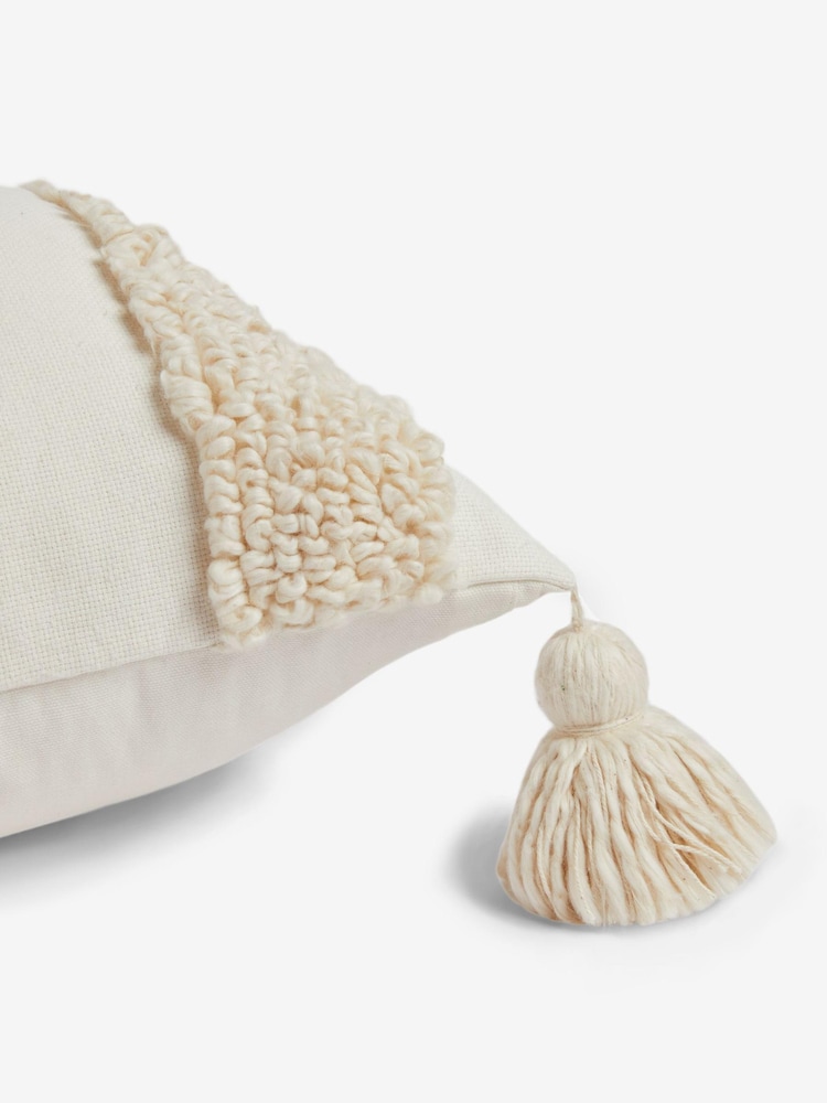 Natural Tufted Stripe Cushion - Image 2 of 5