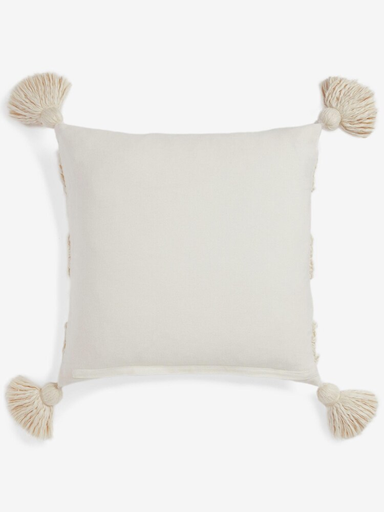 Natural Tufted Stripe Cushion - Image 5 of 5