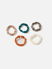 Accessorize Cream Scrunchie Set in Pure Silk - Image 1 of 3