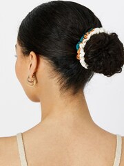 Accessorize Cream Scrunchie Set in Pure Silk - Image 3 of 3