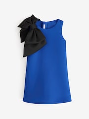 Angel & Rocket Blue Thea Oversized Bow Scuba Shift Dress - Image 1 of 5