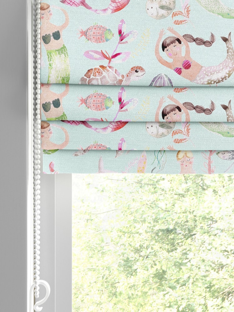 Voyage Dusk Kids Mermaids Party Made To Measure Roman Blind - Image 2 of 6