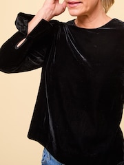 Aspiga Victoria Black Velvet Top - Image 3 of 8