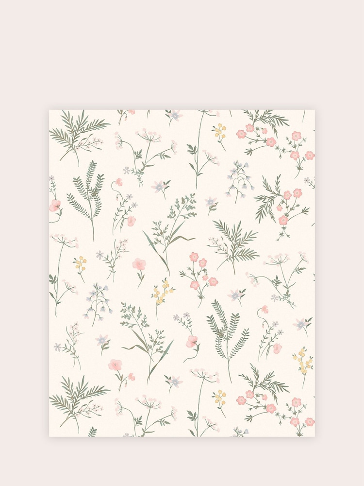 Laura Ashley Coral Pink Crosswell A4 Wallpaper Sample - Image 2 of 2