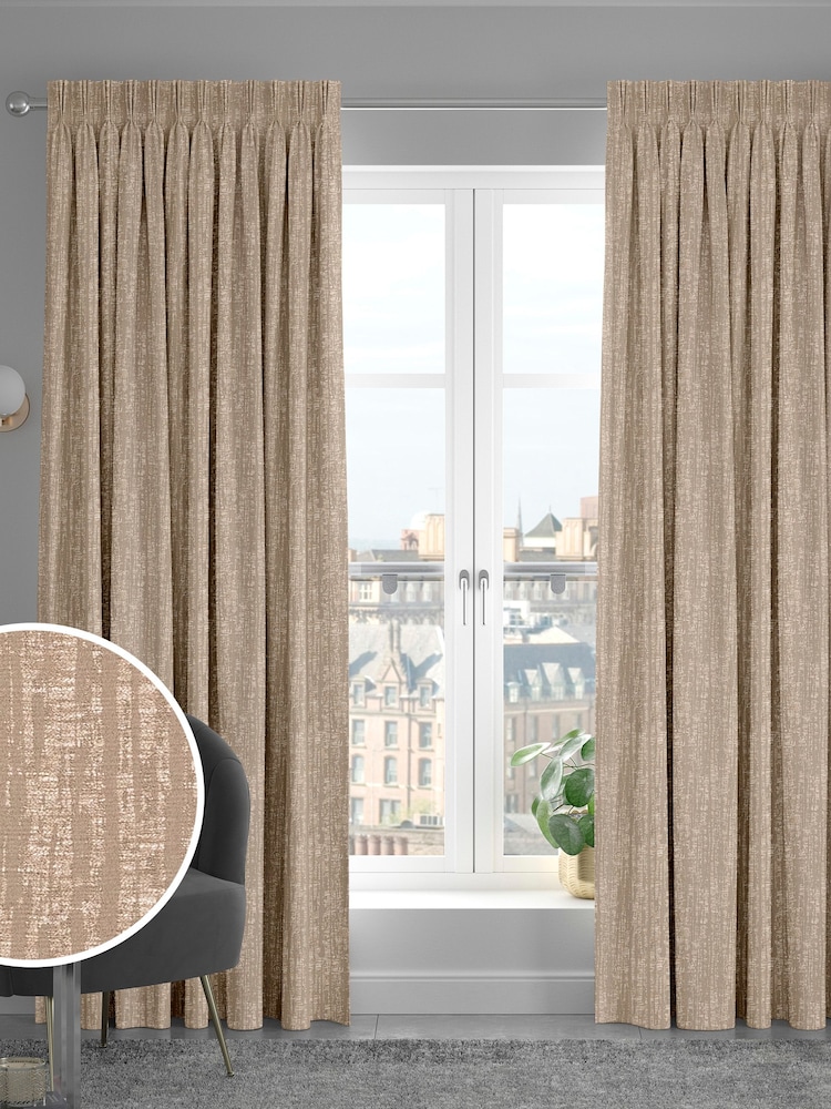 Natural Lenna Made To Measure Curtains - Image 1 of 9
