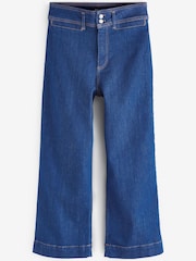 Bright Blue Cropped Wide Leg Denim Jeans - Image 5 of 5