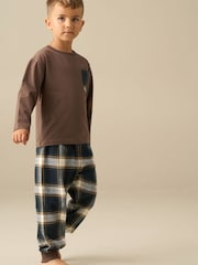 Angel & Rocket James Check Woven Bottom Pyjamas - Bild 1 von 4