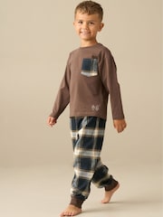 Angel & Rocket James Check Woven Bottom Pyjamas - Bild 3 von 4
