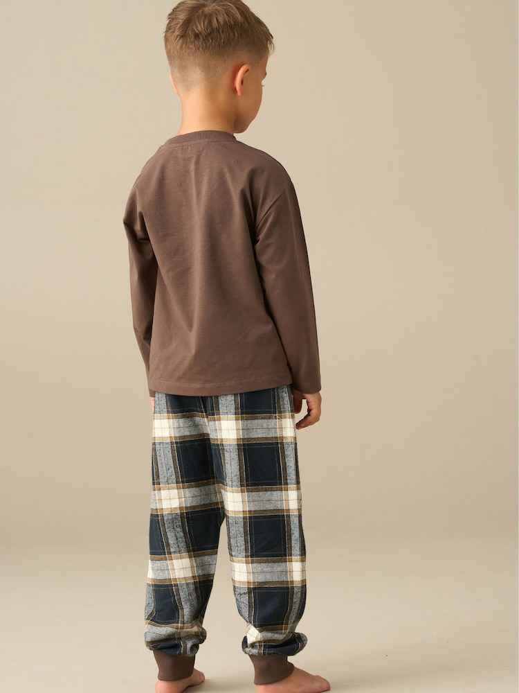 Angel & Rocket James Check Woven Bottom Pyjamas - Bild 4 von 4
