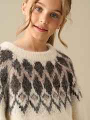 Angel & Rocket Cream Charlie Family Fairisle Knit Jumper - Image 2 of 6