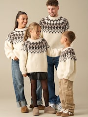 Angel & Rocket Cream Charlie Family Fairisle Knit Jumper - Image 5 of 6