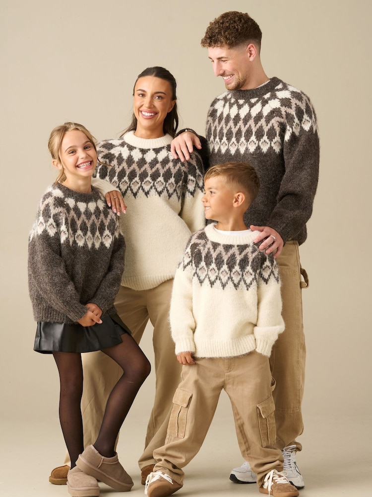 Angel & Rocket Cream Charlie Family Fairisle Knit Jumper - Image 6 of 6 Angel & Rocket Cream Charlie Family Fairisle Knit Jumper - Image 6 of 6