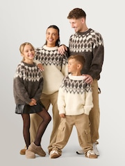Angel & Rocket Cream Charlie Family Fairisle Knit Jumper - Image 7 of 7