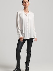 Superdry New Chalk Long Sleeve Tie Shirt - Image 3 of 7