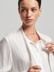 Superdry New Chalk Long Sleeve Tie Shirt - Image 4 of 7