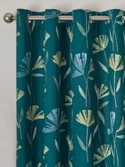Fusion Green Dacey Eyelet 100% Cotton Curtains - Image 2 of 4