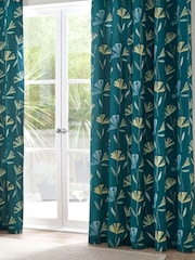 Fusion Green Dacey Eyelet 100% Cotton Curtains - Image 4 of 4