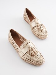 Gold Forever Comfort® Leather Weave Loafers - Image 2 of 6