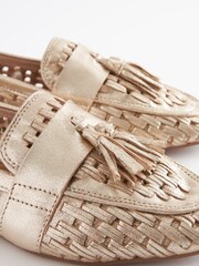 Gold Forever Comfort® Leather Weave Loafers - Image 4 of 6