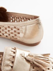 Gold Forever Comfort® Leather Weave Loafers - Image 5 of 6