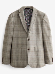 Neutral Slim Nova Fides Check Blazer - Image 10 of 15