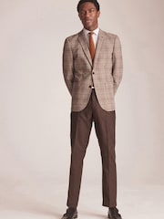 Neutral Slim Nova Fides Check Blazer - Image 2 of 15