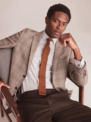 Neutral Slim Nova Fides Check Blazer - Image 4 of 15