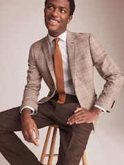 Neutral Slim Nova Fides Check Blazer - Image 5 of 15