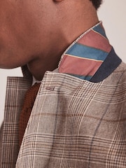 Neutral Slim Nova Fides Check Blazer - Image 7 of 15