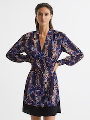 Reiss Black Carla Ditsy Floral Print Mini Dress - Image 6 of 7