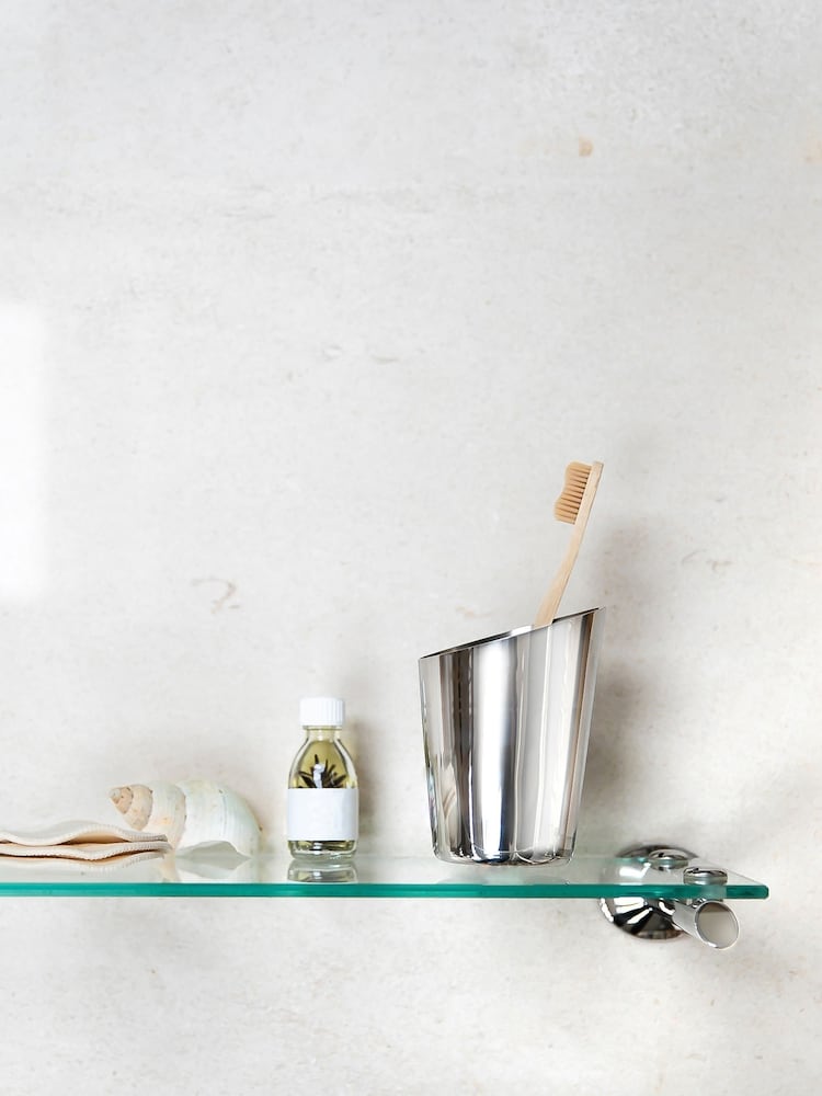Robert Welch Silver Oblique Shelf - Image 1 of 4 Robert Welch Silver Oblique Shelf - Image 1 of 4