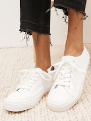 White Forever Comfort® Baseball Canvas Trainers - Image 1 of 5