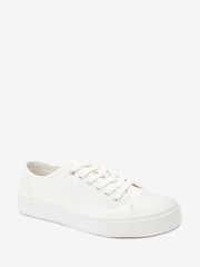 White Forever Comfort® Baseball Canvas Trainers - Image 3 of 5