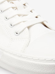 White Forever Comfort® Baseball Canvas Trainers - Image 5 of 5