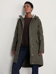 Seasalt Cornwall Green Plant Hunter 2 Coat - Image 7 of 11