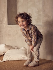 Tan Brown Long Sleeve Check Shirt (3mths-7yrs) - Image 2 of 5