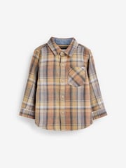Tan Brown Long Sleeve Check Shirt (3mths-7yrs) - Image 4 of 5