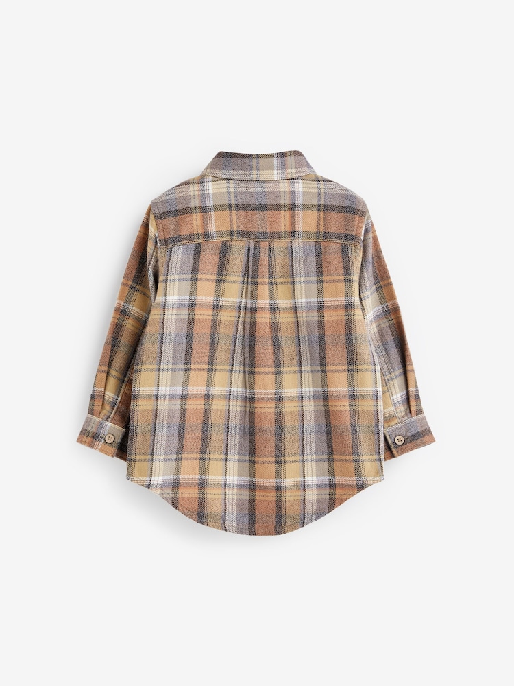 Tan Brown Long Sleeve Check Shirt (3mths-7yrs) - Image 5 of 5