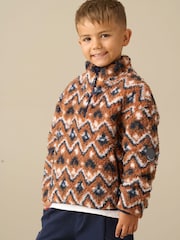 Angel & Rocket Orange Alexander Zip Neck Fleece - Image 5 of 5