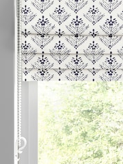 Laura Ashley Blue Lady Fern Made To Measure Roman Blinds - Image 2 of 6