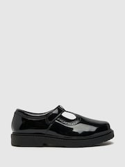 Nizki črni lakasti čevlji s T-paščkom Schuh - Slika 1 iz 4