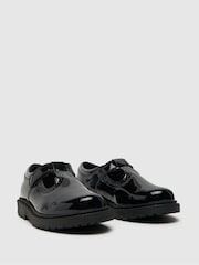 Nizki črni lakasti čevlji s T-paščkom Schuh - Slika 2 iz 4