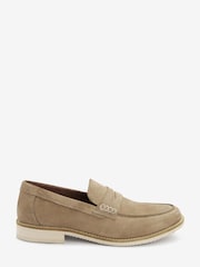 Stone Suede Penny Loafers - Image 2 of 5