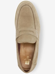 Stone Suede Penny Loafers - Image 4 of 5