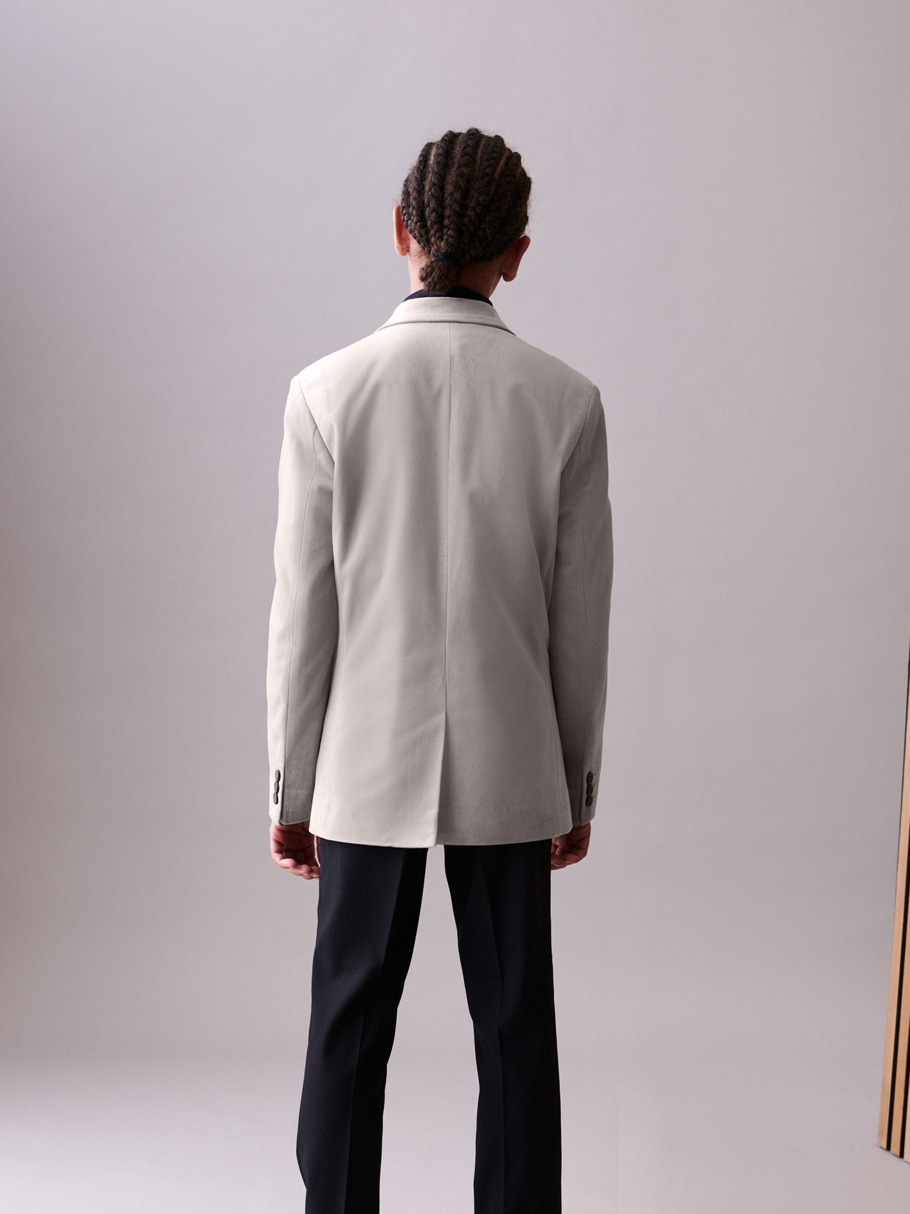 Buy Light Grey Velvet Jacket (3-16yrs) from Next USA
