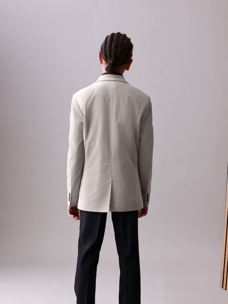 Light Grey Velvet Jacket (3-16yrs) - Image 4 of 8