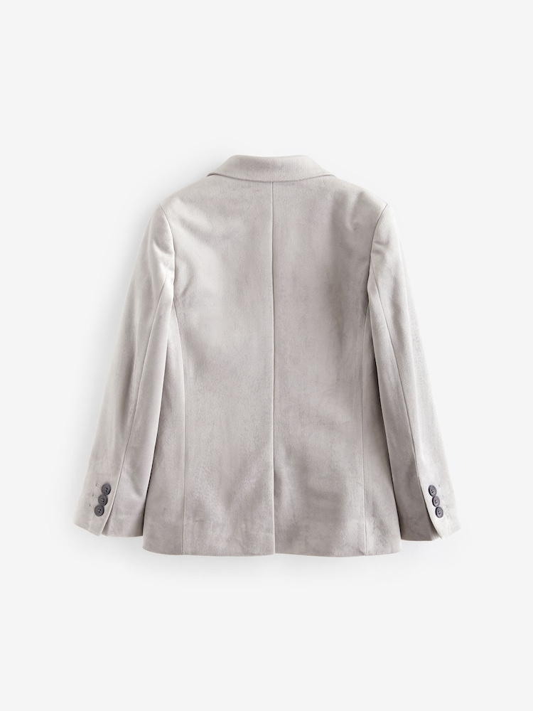 Light Grey Velvet Jacket (3-16yrs) - Image 6 of 8