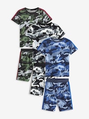 Camouflage Short Pyjamas 3 Pack (3-16yrs) - Image 1 of 4
