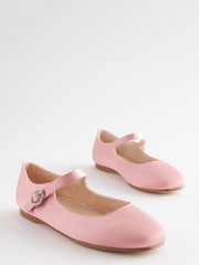 Pink Satin (Stain Resistant) Standard Fit (F) Square Toe Mary Jane Occasion Shoes - Image 1 of 4