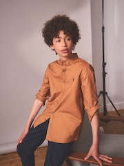 Tan Brown Long Sleeve Oxford Shirt (3-16yrs) - Image 5 of 7